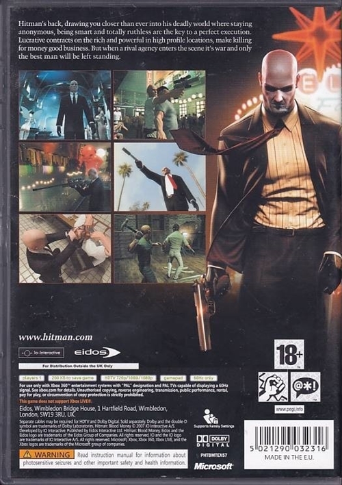 Hitman Blood Money - Classics - XBOX 360 (B Grade) (Genbrug)